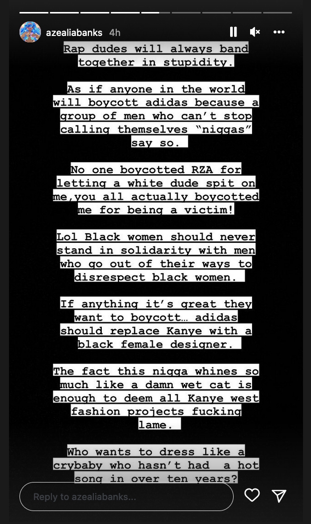 Azealia Banks Instagram Story