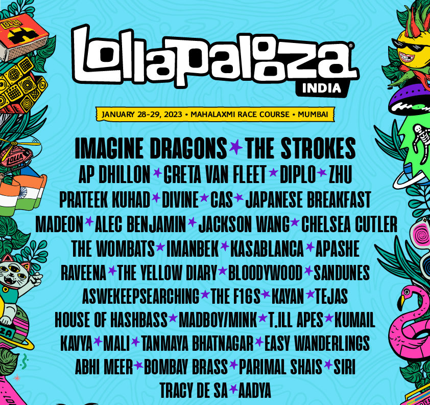 lollapalooza india 2023 line-up