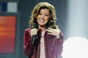 American Idol winner Kelly Clarkson sings after winning the contest at the Kodak Theatre in Hollywood, Ca. on September 4, 2002.