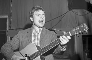 Van Morrison plays at a Bang Records recording session in the studio on March 28, 1967 in New York, New York.