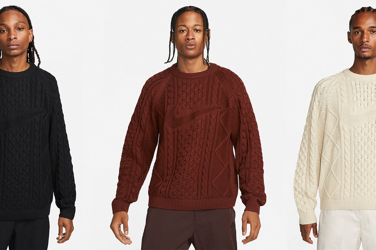 Nike cable knit sweater