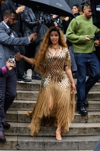 Cardi B outside the Rabanne show during Womenswear Spring/Summer 2025 as part of Paris Fashion Week on Sept. 25, 2024 in Paris, France.