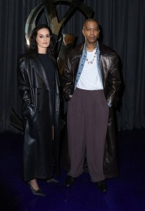 Lola Abecassis Sartore and Kid Cudi at Saint Laurent RTW Spring 2025 as part of Paris Ready to Wear Fashion Week on September 24, 2024 in Paris, France.